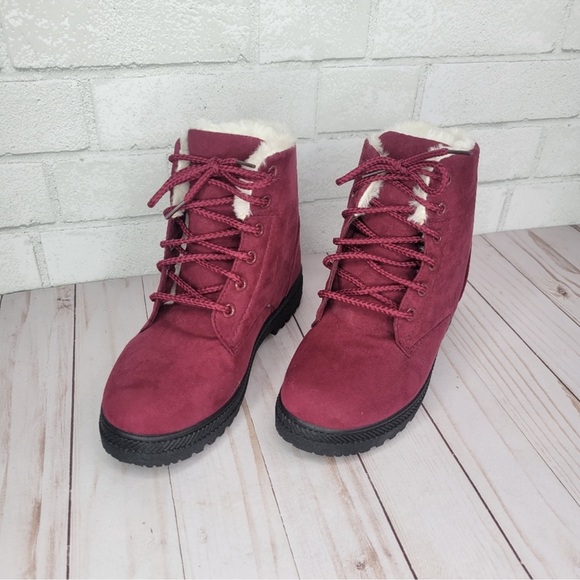 🍇SQL maroon winter boots🍇 - Picture 6 of 12